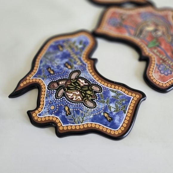 Ascool Australia Kangaroo 6 Souvenir Coasters New in Box Animal Print - Picture 9 of 12